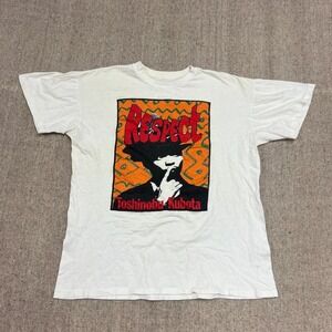 Vintage Toshinobu Kubo Shirt Mens Medium White 80s Respect